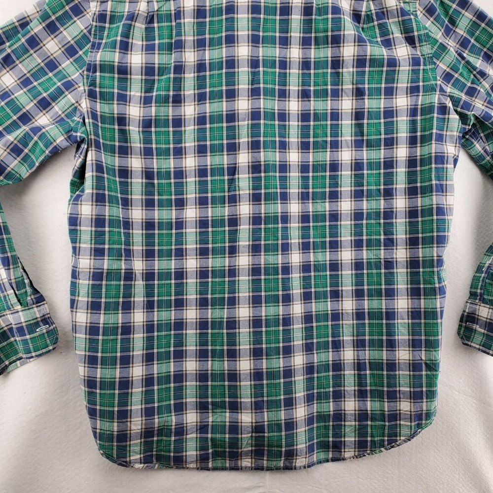 American Eagle Outfitters Shirt Mens Blue Plaid 100% Cotton Size Extra Large - Picture 9 of 12